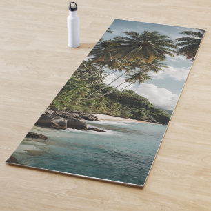 Tropical Island Beach Ocean Green Blue Photo Yoga Mat