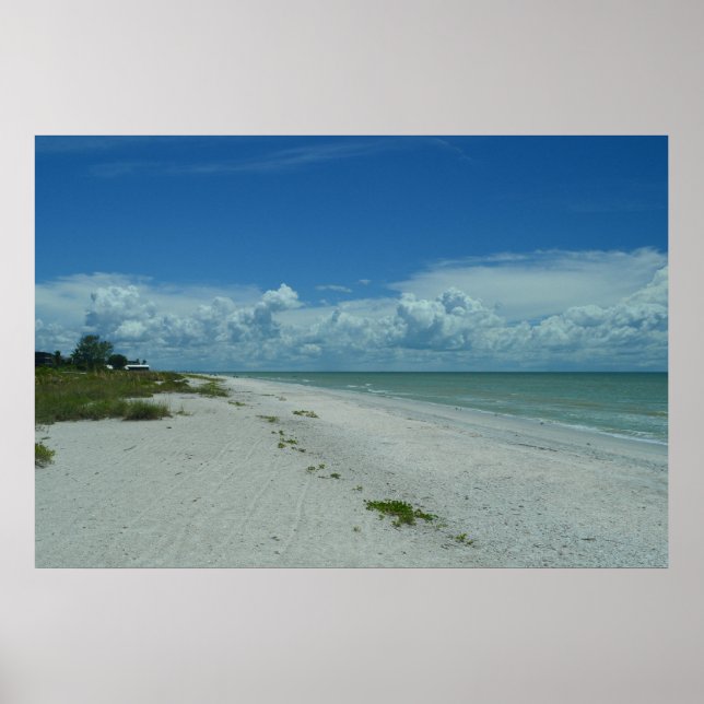 Tropical Island Beach Photo Sanibel Florida Poster (Front)