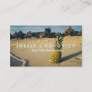Tropical Island Beach Pineapple Travel Tourism Business Card