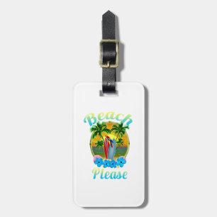 Tropical Island Beach Please Colourful Luggage Tag