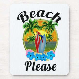 Tropical Island Beach Please Light Mouse Mat