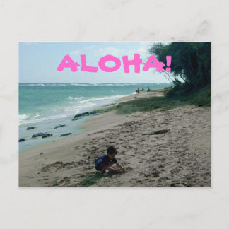 Tropical Island Beach Postcard