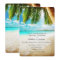 Tropical Island Beach Wedding Invitation