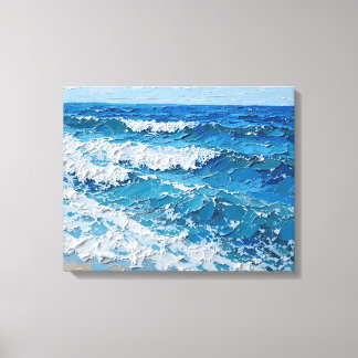 Tropical Island Beach Wrapped Canvas | Coastal Oce