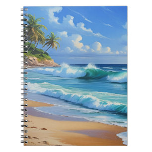 Tropical Island, beautiful blue, Notebook