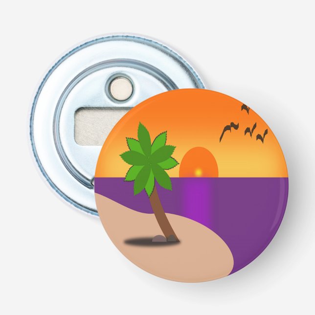 TROPICAL ISLAND BOTTLE OPENER (Front)
