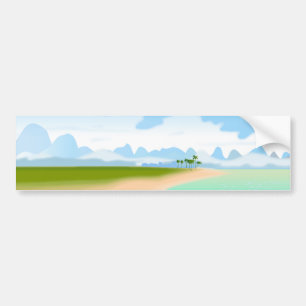 Tropical Island Bumper Sticker
