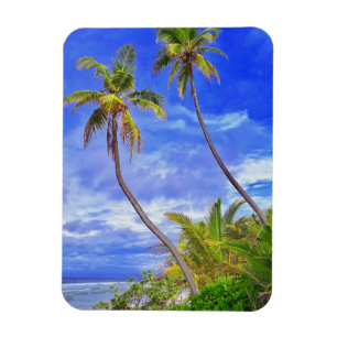 Tropical Island Coconut Palm Tree Dance Magnet