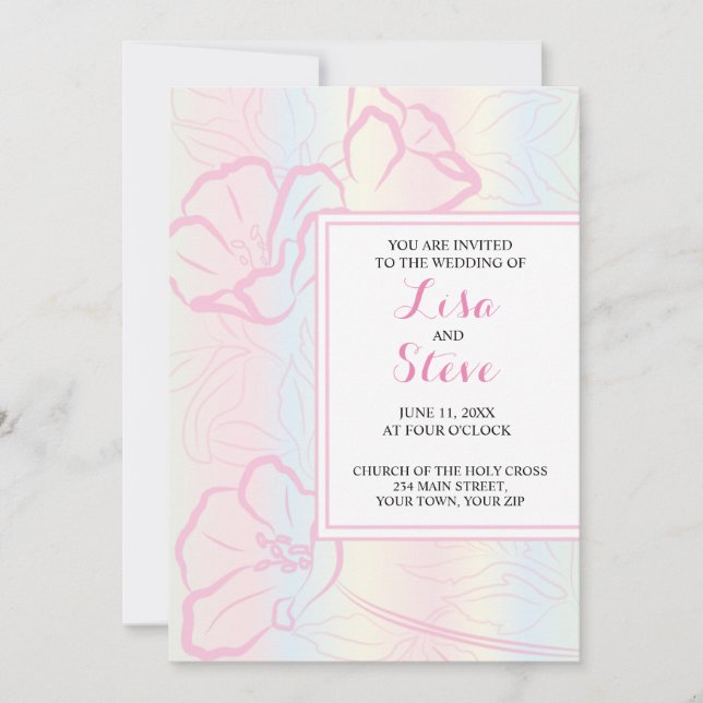 Tropical Island Destination Wedding invitation (Front)