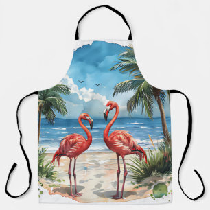 Tropical Island Flamingo Apron