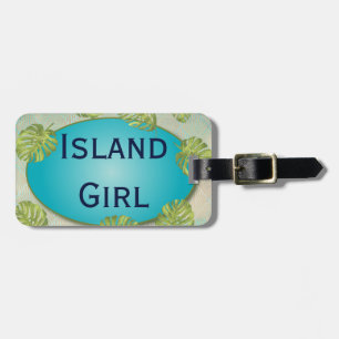 Tropical Island Girl Bachelorette Weekend Luggage Tag
