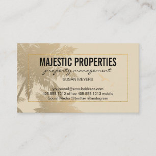 Tropical Island / Golden Lux Frame Business Card