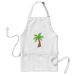 Tropical Island Green Palm Tree Beach Vacation Standard Apron