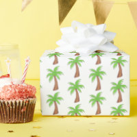 Tropical Island Green Palm Tree Cali Beach Print