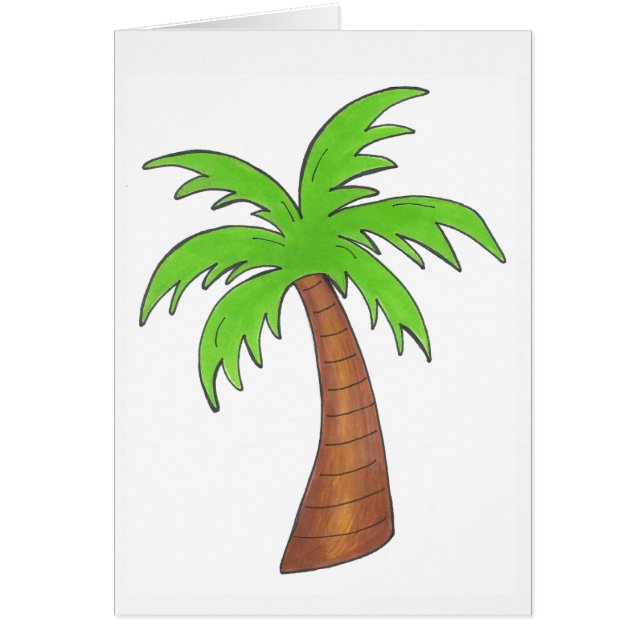 Tropical Island Green Palm Tree Palmtree Print (Front)