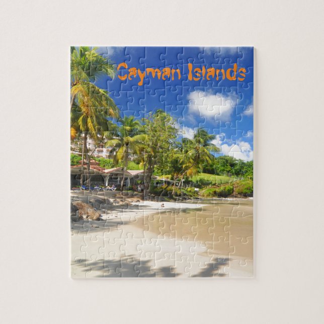 Tropical island in Cayman Islands Jigsaw Puzzle (Vertical)