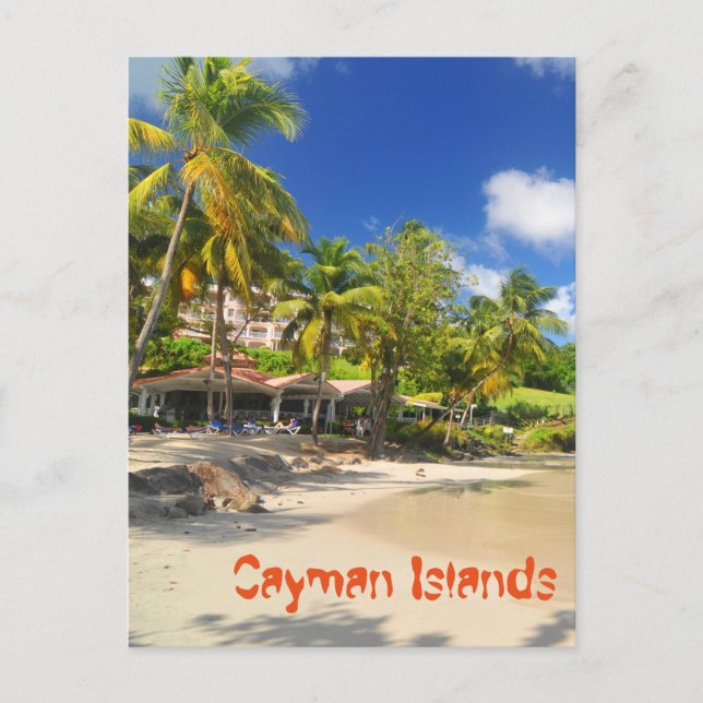 Tropical island in Cayman Islands Postcard (Front)