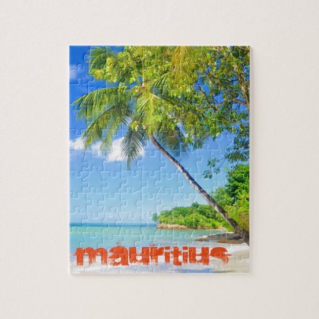 Tropical island in Mauritius Jigsaw Puzzle (Vertical)