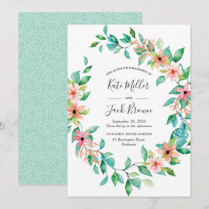 Tropical Island Luau Engagement Party invitation