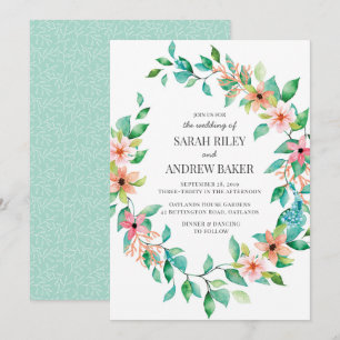 Tropical Island Luau Wedding invitation