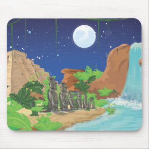 Tropical island mouse mat
