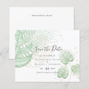 Tropical Island Palm Leaves Beach Wedding