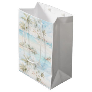 Tropical Island Palm Trees Beach Medium Gift Bag
