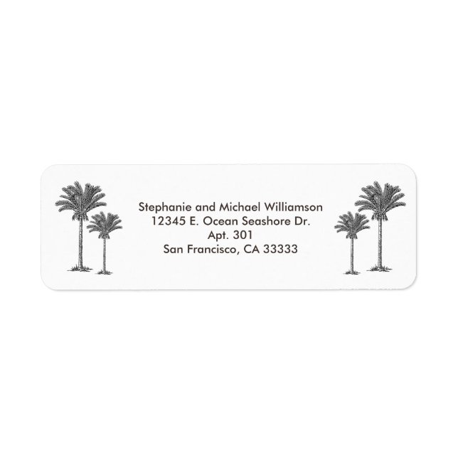 Tropical Island Palm Trees Custom Name (Front)