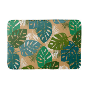 Tropical Island Palms and Philodendron Bath Mat
