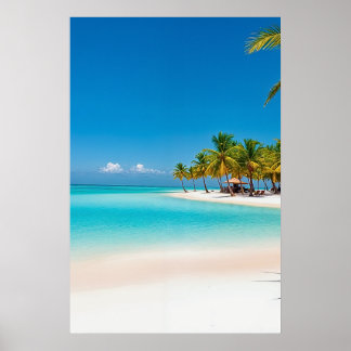 Tropical Island Paradise Poster