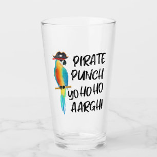 Tropical Island Parrot Pirate Punch  Glass