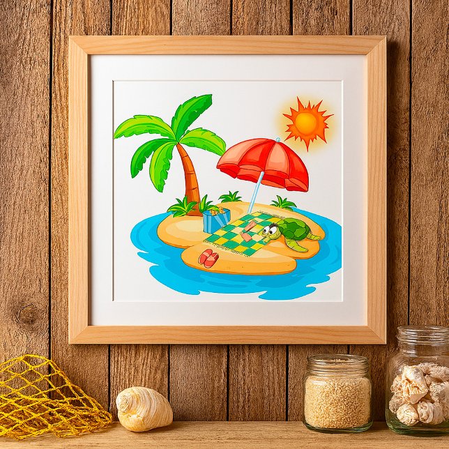 Tropical Island Picnic Poster (Creator Uploaded)
