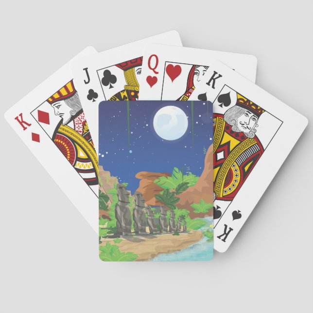 Tropical island playing cards (Back)