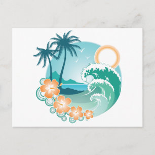 Tropical Island Postcard