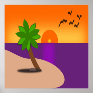 TROPICAL ISLAND POSTER