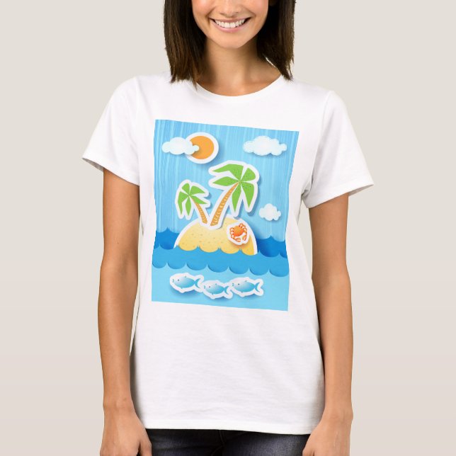 Tropical island, shirt (Front)