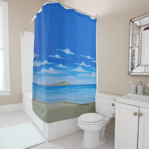Tropical Island  Shower Curtain