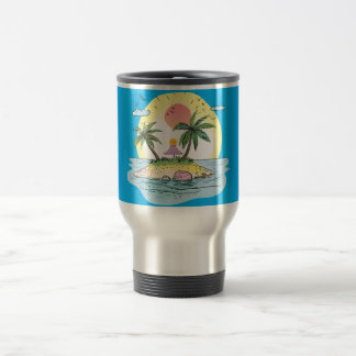 Tropical Island Sunset Drinkware Travel Mug