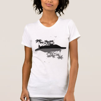 Tropical Island Sunset Silhouette T-Shirt