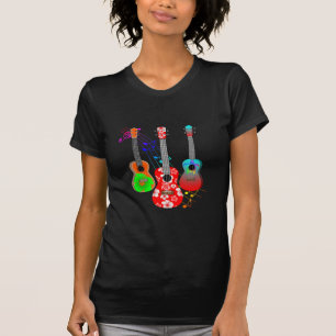 Tropical Island Ukulele Player Music T-Shirt