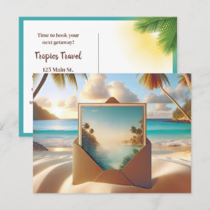 Tropical Island Vacation Postcard