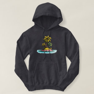 Tropical Island Vibes Palm Tree Graphic T-Shirt Hoodie