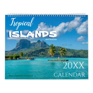 Tropical Islands and Beaches 2027 Wall Calendar