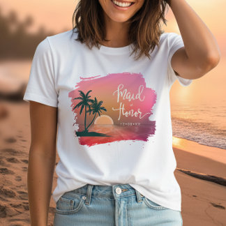 Tropical Isle Maid of Honour Pink ID581 T-Shirt