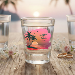 Tropical Isle Mother of the Bride Pink ID581 Shot Glass