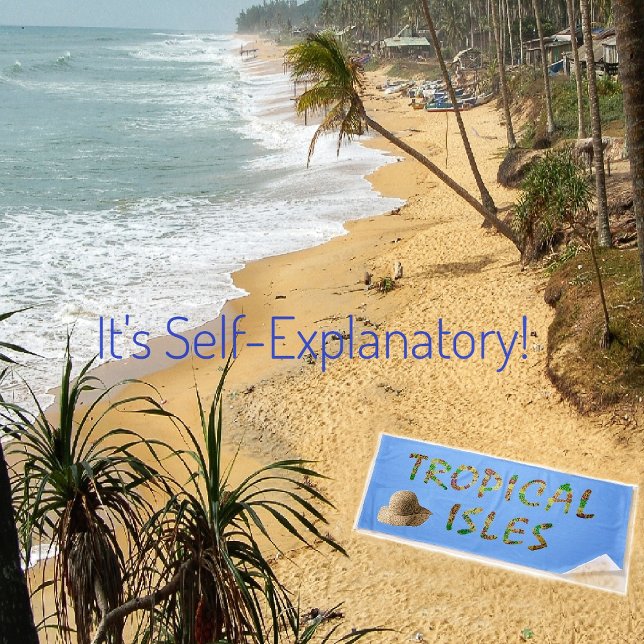 Tropical Isles-Brwn  Beach Towel (Creator Uploaded)