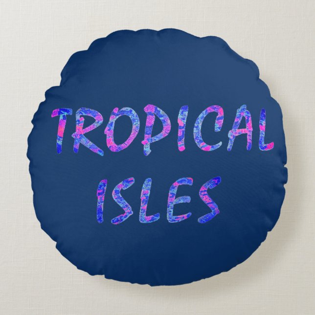 Tropical Isles Round Cushion (Front)