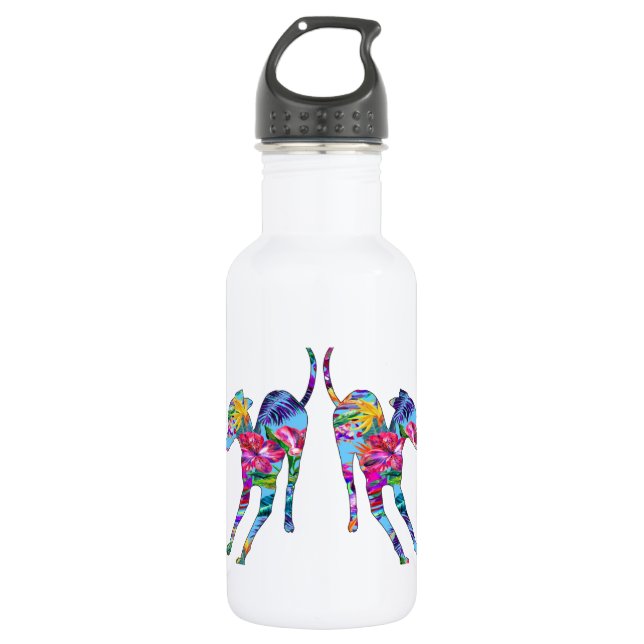 Tropical Italian Greyhound 532 Ml Water Bottle (Front)