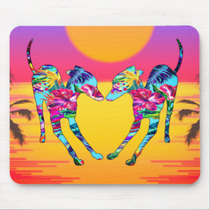Tropical Italian Greyhound Mouse Mat
