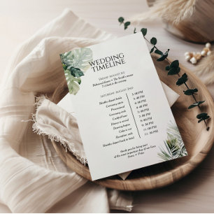 Tropical Itinerary Card, Destination wedding Enclosure Card